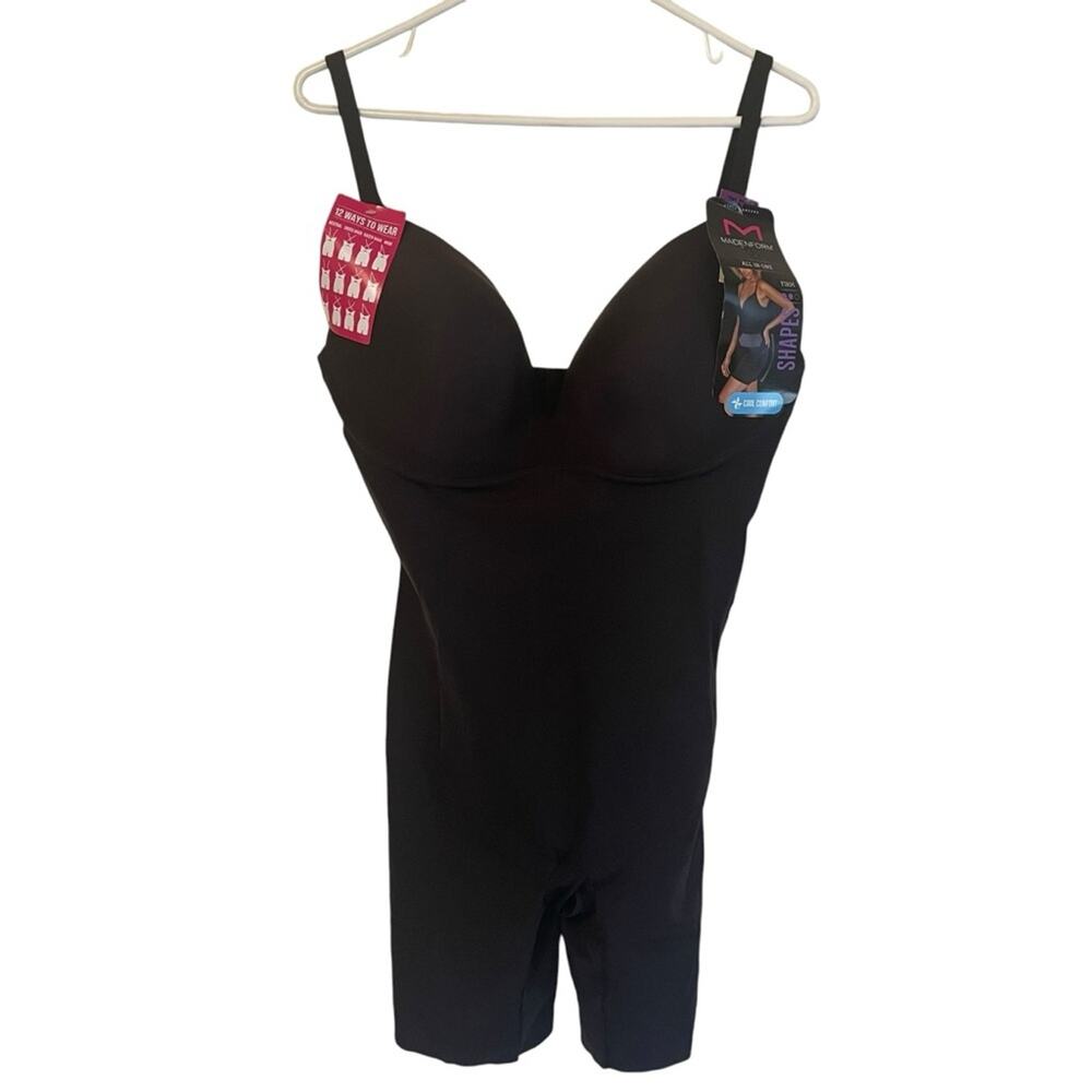 Maidenform All in One Shapes Firm‎ Black Body Shaper XL NWT